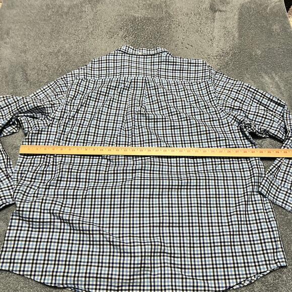 Duluth Trading WrinkleFighter Shirt Mens 3XL Plaid Blue Long Sleeve - Picture 6 of 7